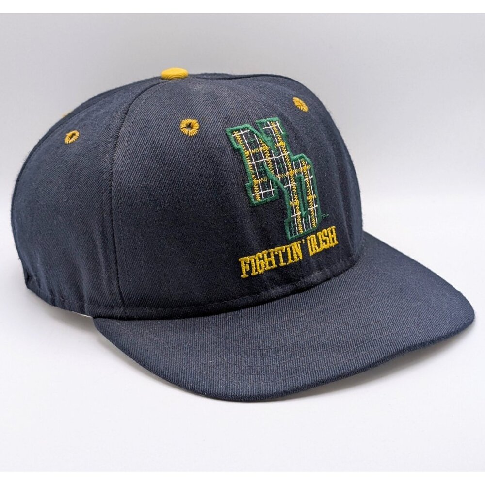Notre Dame Fighting Irish Hat SnapBack NCAA Vintage VTG DeLong M/L Embroidered